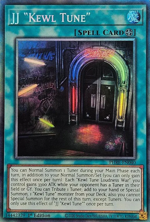 JJ "Kewl Tune" Collector's Rare PHRE-EN040 Yu-Gi-Oh card from Phantom Revenge