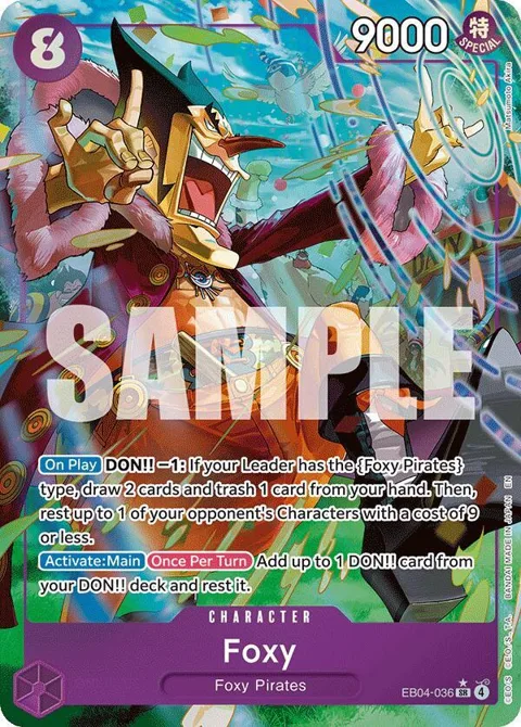 Foxy Alt Art EB04-036 One Piece card from The Azure Sea's Seven