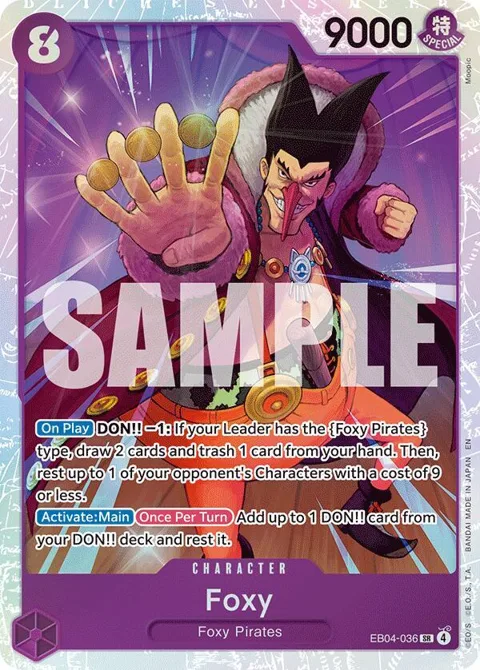 Foxy EB04-036 One Piece card from The Azure Sea's Seven
