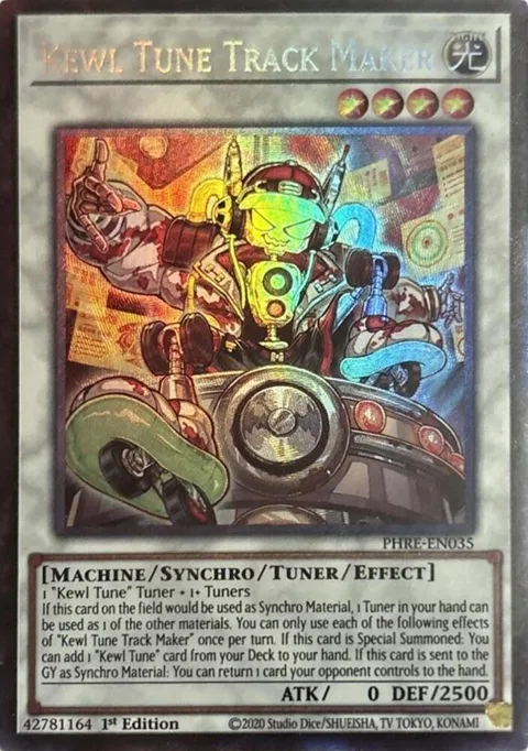 Kewl Tune Track Maker Collector's Rare PHRE-EN035 Yu-Gi-Oh card from Phantom Revenge