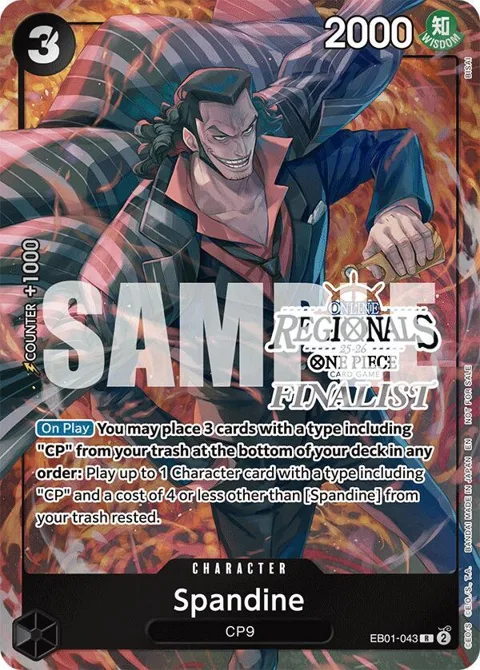 Spandine Online Regional Finalist Card Set 2025 Vol.1 EB01-043 One Piece card from One Piece Promotion Cards