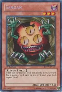 Sangan LCYW-EN120 1st Edition Yu-Gi-Oh card from Legendary Collection 3: Yugi's World