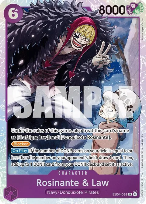 Rosinante & Law EB04-038 One Piece card from The Azure Sea's Seven