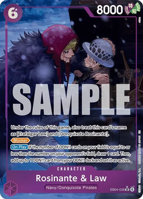 Rosinante & Law Alt Art EB04-038 One Piece card from The Azure Sea's Seven