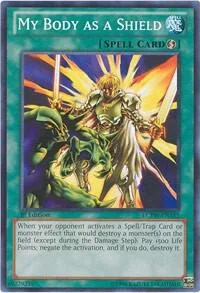 My Body as a Shield LCYW-EN135 Unlimited Yu-Gi-Oh card from Legendary Collection 3: Yugi's World