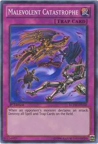 Malevolent Catastrophe LCYW-EN148 1st Edition Yu-Gi-Oh card from Legendary Collection 3: Yugi's World