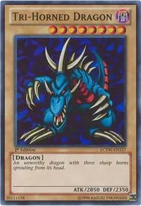 Tri-Horned Dragon LCYW-EN157 Unlimited Yu-Gi-Oh card from Legendary Collection 3: Yugi's World