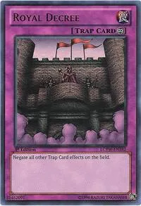 Royal Decree LCYW-EN182 1st Edition Yu-Gi-Oh card from Legendary Collection 3: Yugi's World