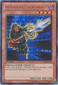 Gravekeeper's Spear Soldier LCYW-EN185 Unlimited Yu-Gi-Oh card from Legendary Collection 3: Yugi's World