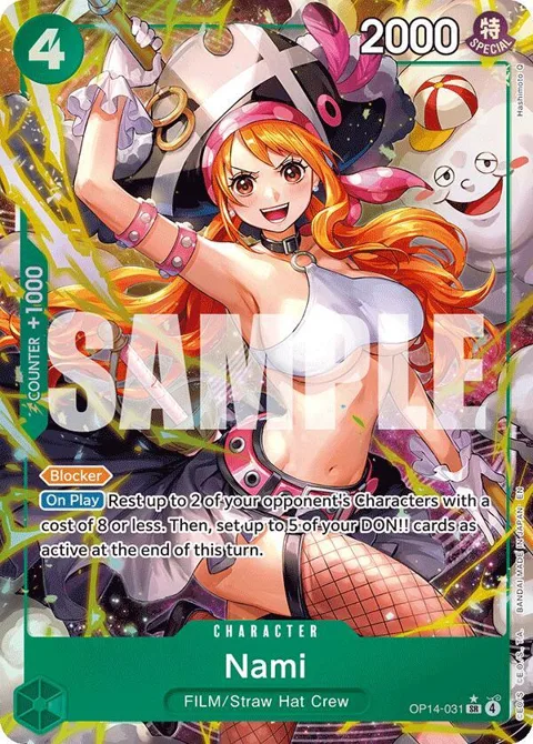 Nami Alt Art OP14-031 One Piece card from The Azure Sea's Seven