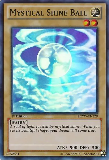 Mystical Shine Ball LCYW-EN229 1st Edition Yu-Gi-Oh card from Legendary Collection 3: Yugi's World