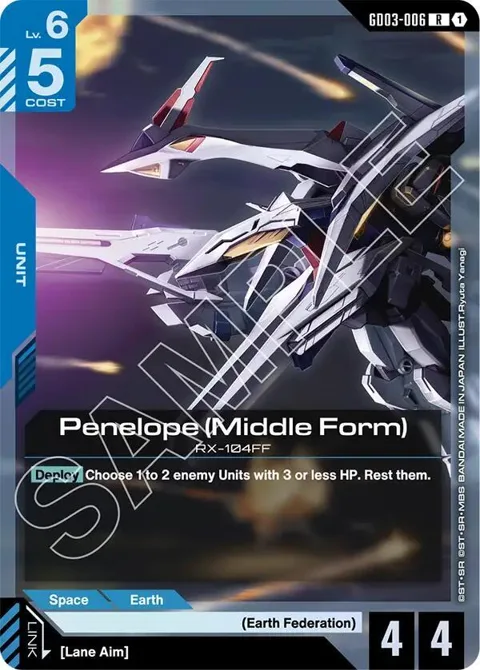 Penelope Middle Form GD03-006 Gundam card from Steel Requiem