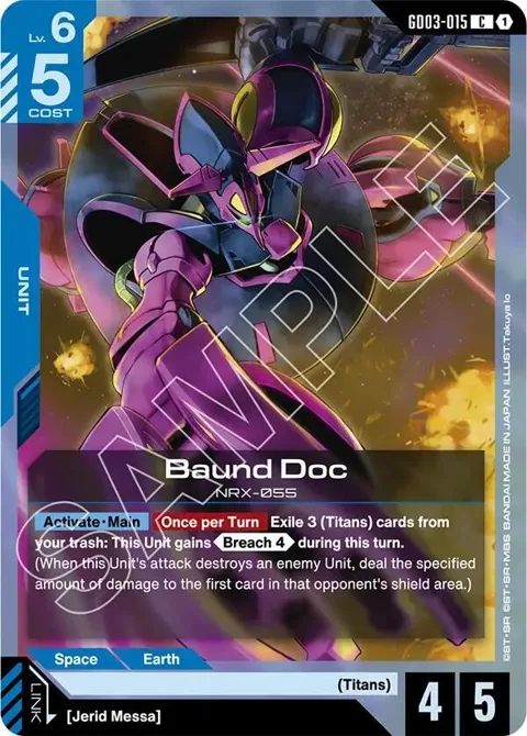 Baund Doc GD03-015 Gundam card from Steel Requiem