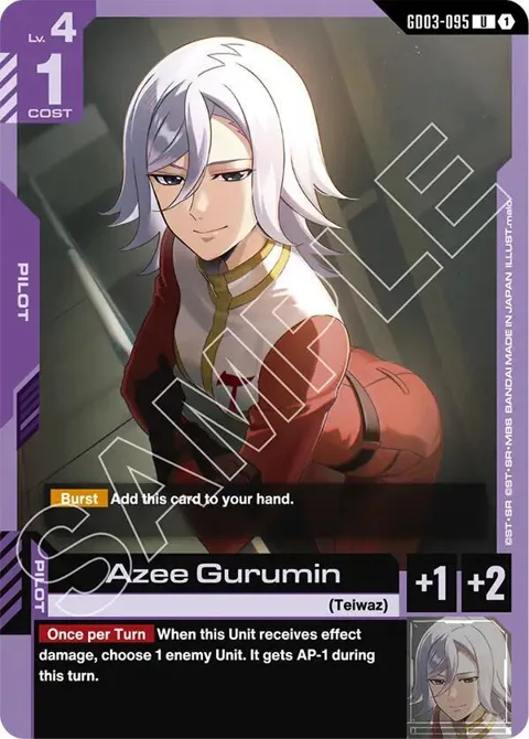 Azee Gurumin GD03-095 Gundam card from Steel Requiem