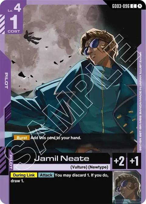 Jamil Neate GD03-096 Gundam card from Steel Requiem