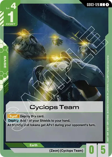 Cyclops Team GD03-126 Gundam card from Steel Requiem