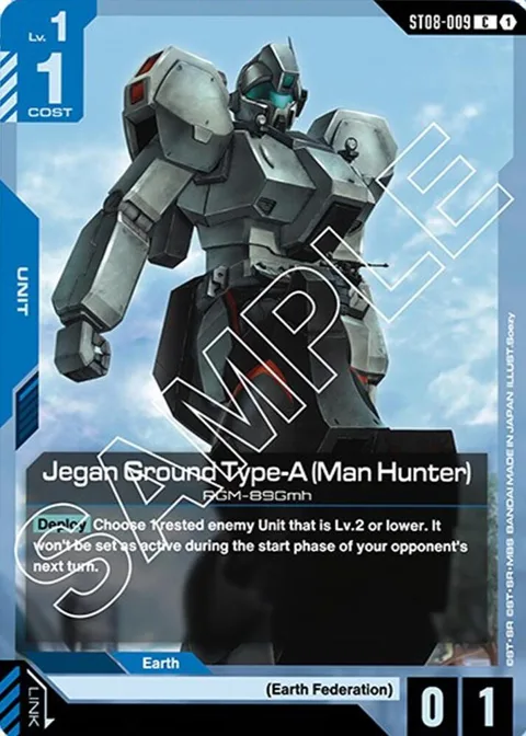 Jegan Ground Type-A Man Hunter ST08-009 Gundam card from Starter Deck 08: Flash of Radiance