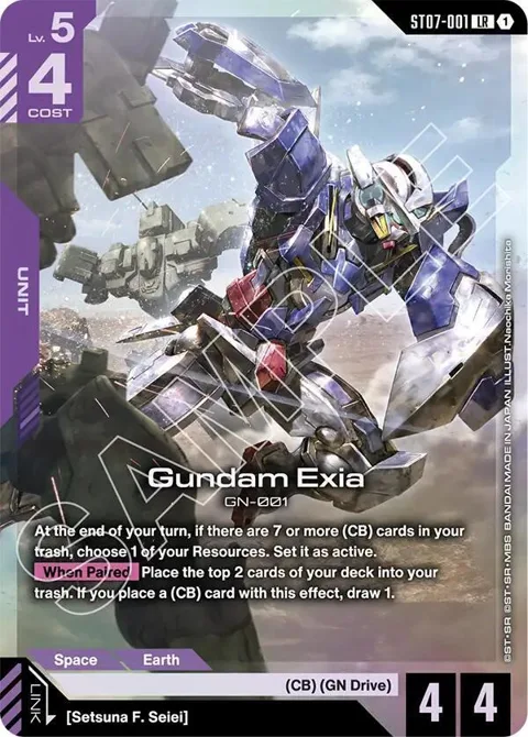 Gundam Exia ST07-001 Gundam card from Starter Deck 07: Celestial Drive