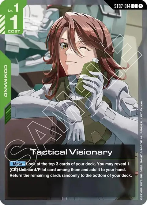 Tactical Visionary ST07-014 Gundam card from Starter Deck 07: Celestial Drive