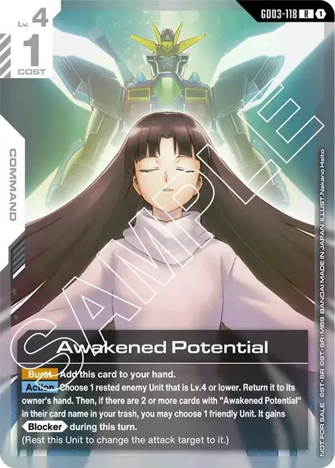 Awakened Potential Store Tournament Participant Pack 03 GD03-118 Gundam card from Gundam Promotional Cards