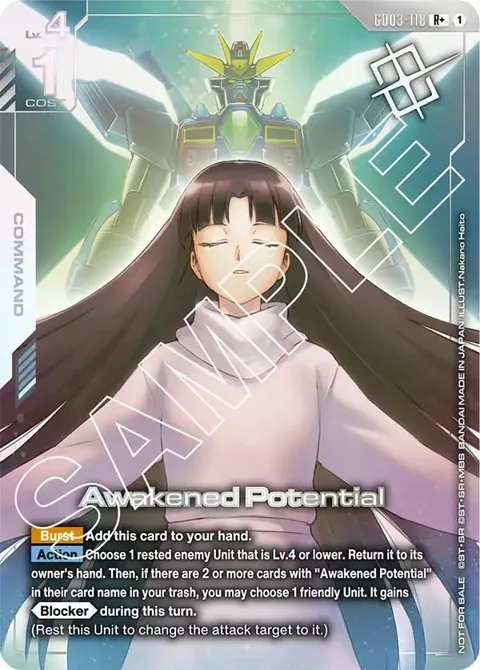 Awakened Potential Store Tournament Winner Pack 03 GD03-118 Gundam card from Gundam Promotional Cards