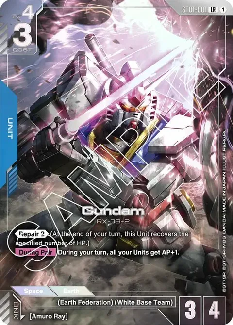 Gundam Premium Card Collection ST01-001 Gundam card from Gundam Promotional Cards