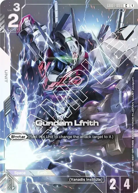 Gundam Lfrith Premium Card Collection GD01-086 Gundam card from Gundam Promotional Cards