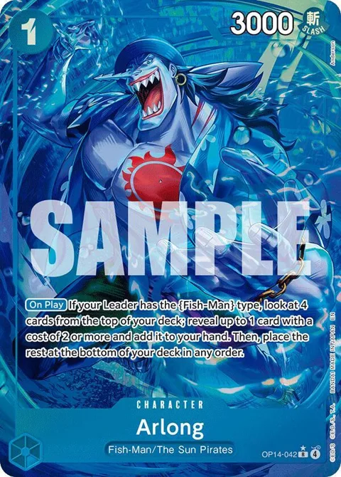 Arlong Alt Art OP14-042 One Piece card from The Azure Sea's Seven