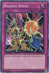 Raigeki Break LCYW-EN286 1st Edition Yu-Gi-Oh card from Legendary Collection 3: Yugi's World
