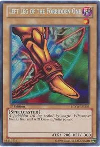 Left Leg of the Forbidden One LCYW-EN303 1st Edition Yu-Gi-Oh card from Legendary Collection 3: Yugi's World