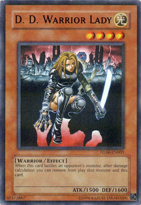 D.D. Warrior Lady HL06-EN003 Yu-Gi-Oh card from Hobby League 6