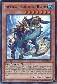 Poseidra, the Atlantean Dragon SDRE-EN001 Yu-Gi-Oh card from Structure Deck: Realm of the Sea Emperor