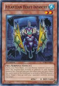 Atlantean Heavy Infantry SDRE-EN004 Yu-Gi-Oh card from Structure Deck: Realm of the Sea Emperor