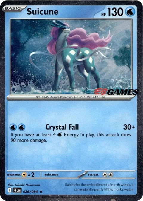 Suicune EB Games Exclusive #026/094 Holofoil Pokémon card from Miscellaneous Cards & Products