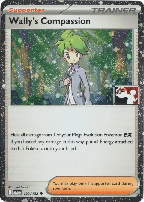 Wally's Compassion - 132/132 Cosmos Holo #132/132 Holofoil Pokémon card from Prize Pack Series Cards