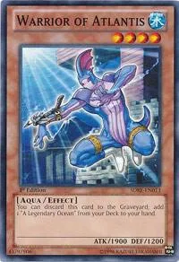 Warrior of Atlantis SDRE-EN013 Yu-Gi-Oh card from Structure Deck: Realm of the Sea Emperor