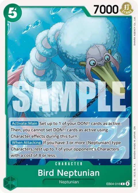 Bird Neptunian EB04-016 One Piece card from The Azure Sea's Seven