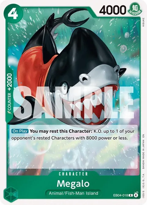 Megalo EB04-018 One Piece card from The Azure Sea's Seven