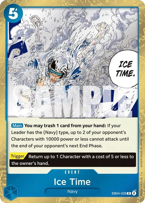 Ice Time EB04-028 OP14 One Piece card from The Azure Sea's Seven