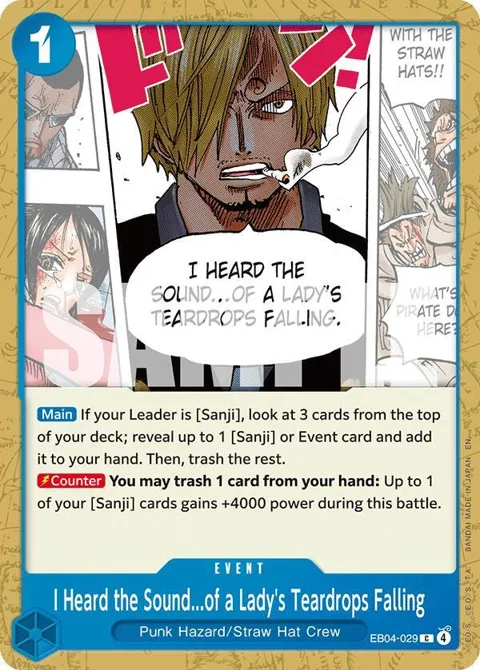 I Heard the Sound...of a Lady's Teardrops Falling EB04-029 One Piece card from The Azure Sea's Seven