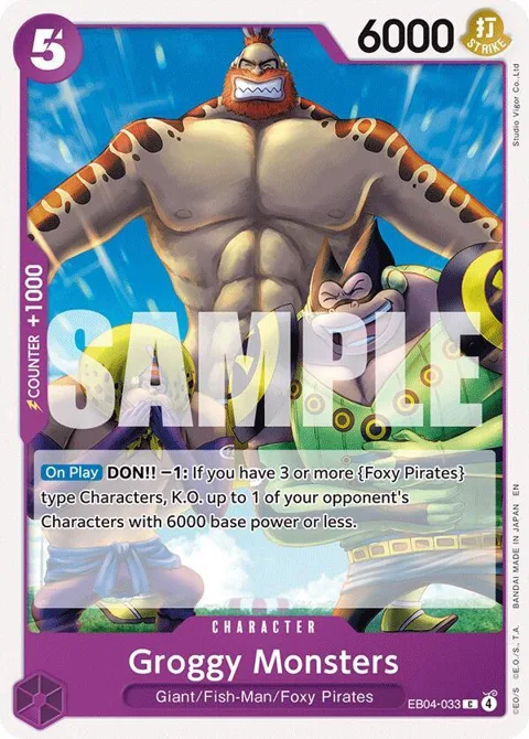 Groggy Monsters EB04-033 One Piece card from The Azure Sea's Seven