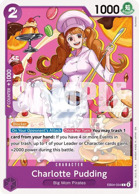 Charlotte Pudding EB04-034 One Piece card from The Azure Sea's Seven