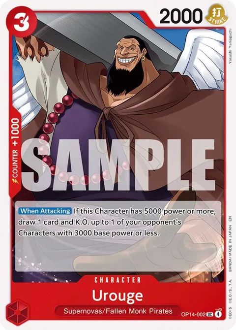 Urouge OP14-002 One Piece card from The Azure Sea's Seven