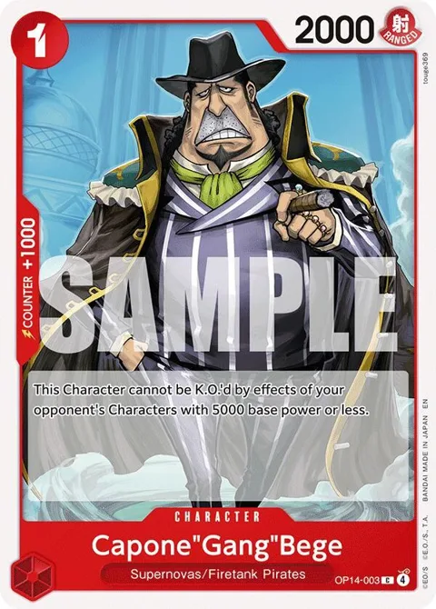 Capone"Gang"Bege OP14-003 One Piece card from The Azure Sea's Seven