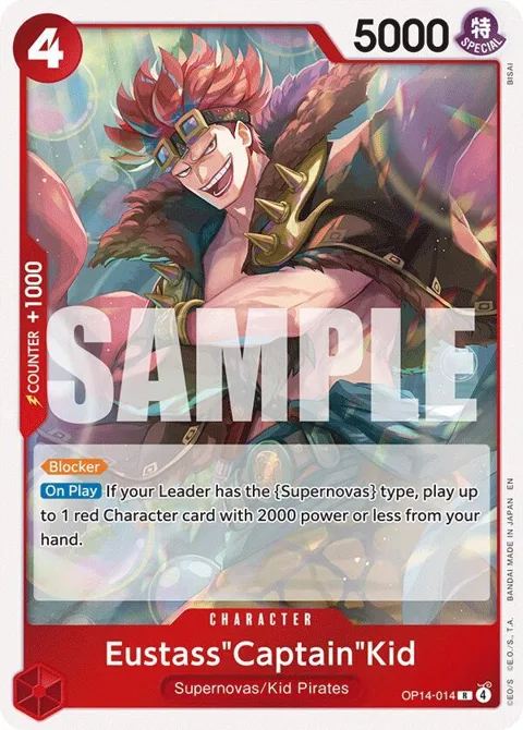 Eustass"Captain"Kid OP14-014 One Piece card from The Azure Sea's Seven