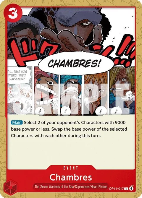 Chambres OP14-017 One Piece card from The Azure Sea's Seven