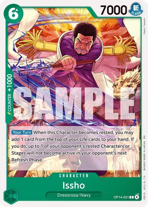 Issho OP14-021 One Piece card from The Azure Sea's Seven