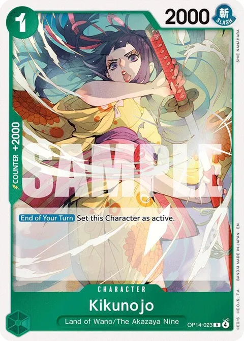 Kikunojo OP14-023 One Piece card from The Azure Sea's Seven