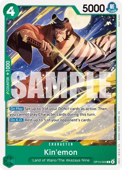 Kin'emon OP14-024 One Piece card from The Azure Sea's Seven