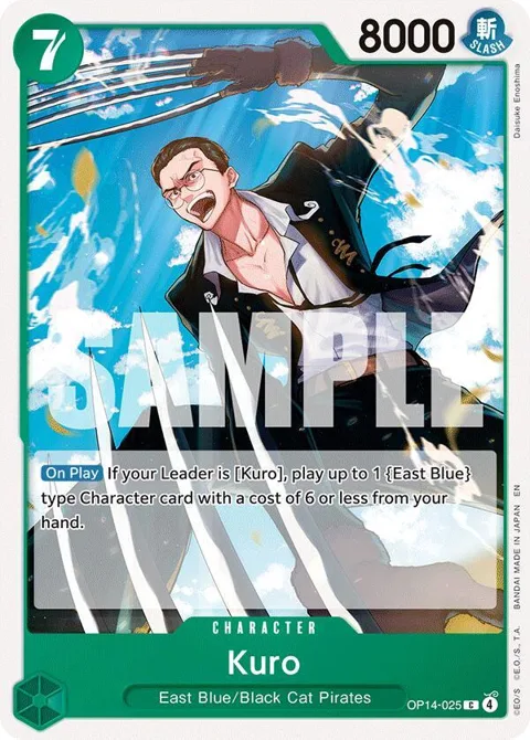 Kuro OP14-025 One Piece card from The Azure Sea's Seven